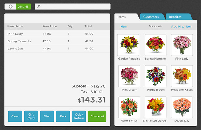 Pose POS for Florist stores